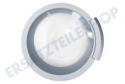 Siemens 704286, 00704286 Waschmaschine Fülltür komplette Tür, Weiß/Silber geeignet für u.a. WAS28440NL, WM14S440