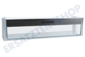 Siemens 00705186 Kühlschrank Flaschenfach transparent, Rand Chrom geeignet für u.a. KI26DA20, KI38SA40