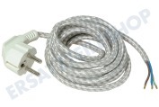 Universell 701613  Kabel 3 x 0,75 mm2 geerdet 3m geeignet für u.a. Bügelkabel umsponnen