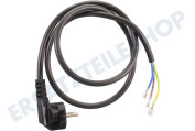 Universeel Kabel H05VV-F 3G Schwarzes  Kabel 1 Meter geeignet für u.a. EU, 1,5 mm