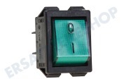 Universell 432470  Schalter Kippschalter groß + grünes Licht, 4 x 6,3 mm AMP geeignet für u.a. 16A 250V