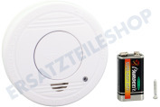 Smartwares 1004462 RM250  Rauchmelder mit optischem Sensor geeignet für u.a. Inkl. 9V Batterie (Lebensdauer 1 Jahr)