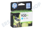 HP Hewlett-Packard CD972AE HP 920 XL Cyan  Druckerpatrone Nr. 920 XL Cyan/Blau geeignet für u.a. Officejet 6000, 6500
