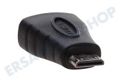 Stecker-Adapter, HDMI A Contra Buchse - Mini HDMI C Stecker