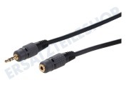 Klinke 3,5 mm Stereo-Kabel-Stecker - Buchse, 5 Meter, Vergoldet