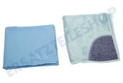 Zelmer 466148, 00466148  Tuch Set Microfasertücher, Reinigungs- und Poliertuch geeignet für u.a. Oberflächen aus Edelstahl und Glas