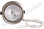 Pelgrim 400189 Dunstabzugshaube Lampe Spot komplett, Chrom-Rand geeignet für u.a. WS9011LMUU, A4422TRVS, ISW870RVS