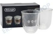 Elba 5513284161 DBWALLCAPP Kaffeemaschine Tassen Doppelwandige Thermogläser geeignet für u.a. Set, 2 Capuccino Gläser