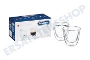 Ariete 5513284151 DBWALLESP Kaffeemaschine Tassen Doppelwandige Thermogläser geeignet für u.a. Set von 2 Espresso Gläser