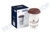 DeLonghi 5513281041 DLSC057 Kaffeemaschine Thermobecher keramischer, doppelwandiger Becher geeignet für u.a. The Globetrotter, 300 ml