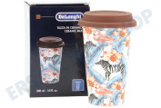 DeLonghi 5513284511 DLSC067 Kaffeemaschine Thermobecher keramischer, doppelwandiger Becher geeignet für u.a. Tiere, 300ml