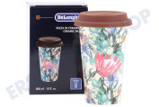 DeLonghi 5513284491 DLSC065 Kaffeemaschine Thermobecher keramischer, doppelwandiger Becher geeignet für u.a. Blumen, 300 ml