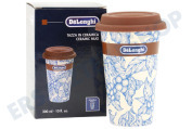DeLonghi 5513284481 DLSC064 Kaffeemaschine Thermobecher keramischer, doppelwandiger Becher geeignet für u.a. Blaue Blume, 300 ml