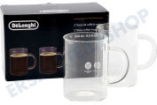 DeLonghi AS00001755  DLSC320 Kaffeeglas-Set geeignet für u.a. Americano, Nespresso, Dolce Gusto, Filterkaffee