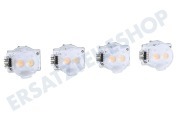 Novy 906310 Abzugshauben Lampe Set LED-Beleuchtung, 4 Stück Dual-LED (2 Lichtfarben) geeignet für u.a. 6845, 6830, D821/16