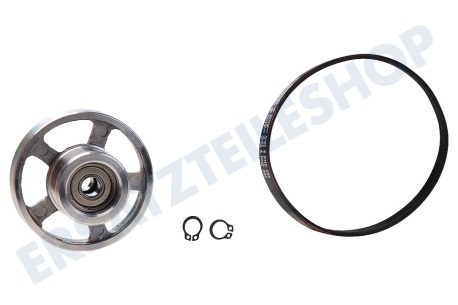 Arcelik Waschmaschine Riemenscheibe für Motor, Aluminium inkl. Riemen