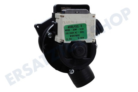 Whirlpool Waschmaschine Pumpe Ablaufpumpe, 2 Stutzen -Plaset-