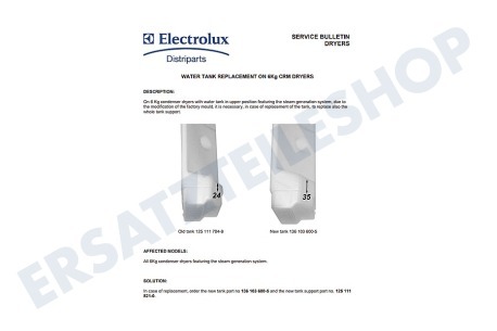 John Lewis Trockner 1361036005 Kondensatbehälter, 7kg