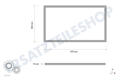 Bosch Kühlschrank 242232, 00242232 Dichtungsgummi 870x575mm -weiß-