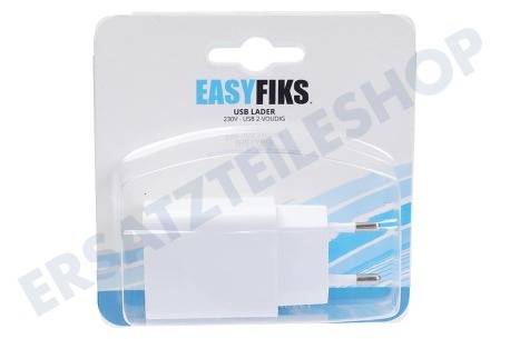Easyfiks  USB Auflader 230 Volt, 2.1A/SV 2 Port Weiß