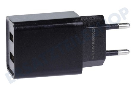 Easyfiks USB Auflader 230 Volt, 2.1A/SV 2 Port schwarz