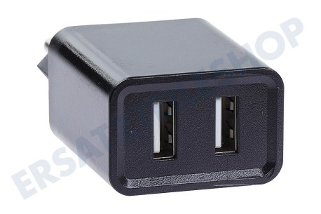 Easyfiks USB Auflader 230 Volt, 2.1A/SV 2 Port schwarz