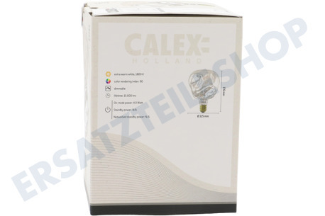 Calex 2101004500 XXL Organic Neo Silver LED-Lampe 4 Watt, 1800K dimmbar