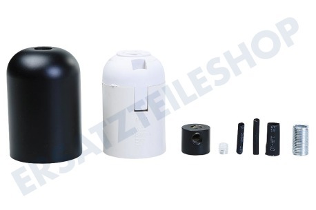 Calex 940400 Calex Aluminium Lampen fassung Matt Schwarz E27 40mm