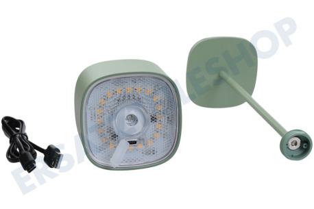 Calex Serino. Grün. Tischlampe wiederaufladbar. Display