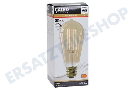 Calex 1101002100 LED Straight Filament Rustic Lampe E27 4,5 Watt