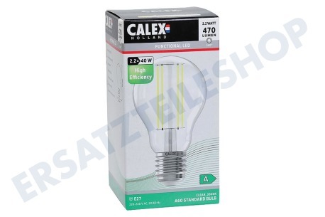 Calex 1101009200 High Efficiency Straight Filament klar E27 2,2 Watt
