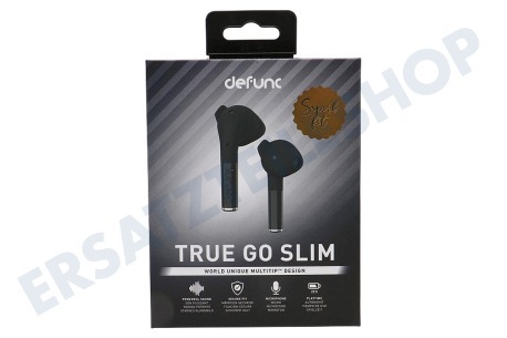 Defunc True Go Slim Earbuds, Schwarz