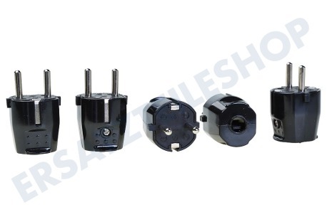 Kopp Stecker schwarz mit Erdung