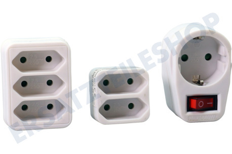 Exin Stecker Adapterset 2 euro, 3 euro, Steckerschalter
