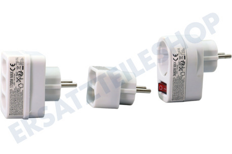 Exin Stecker Adapterset 2 euro, 3 euro, Steckerschalter