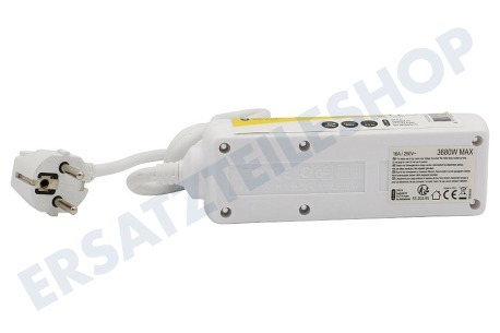 Q-Link Steckdosenleiste 3 x 1,5 mm2 1,5 Meter Weiß