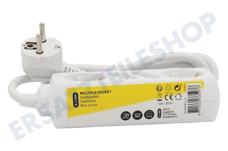 Q-Link Steckdosenleiste 3 x 1,5 mm2 1,5 Meter Weiß