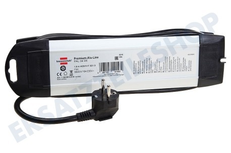 Brennenstuhl Steckdosenleiste 3x1,5mm2 3500W 16A Aluminium / Schwarz 1.8M