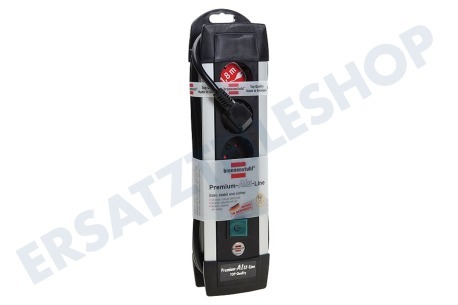 Brennenstuhl Steckdosenleiste 3x1,5mm2 3500W 16A Aluminium / Schwarz 1.8M