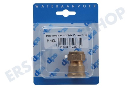 Dps Quetschverschraubung gerade 1/2" innen x 15mm