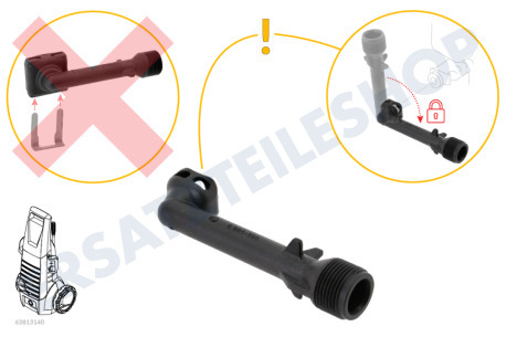Karcher Hochdruck Kupplungsstück Anschlusswinkel mit Silikonfett