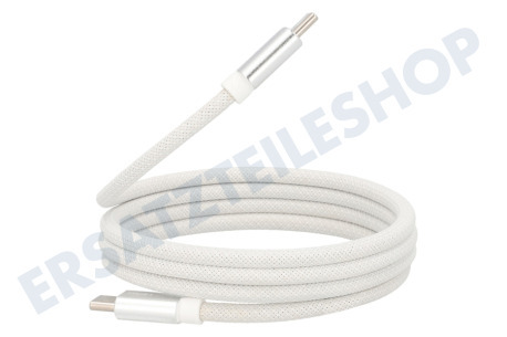 Musthavz MHCABMSCUSBCWHT Musthavz Magnetic Wire Stylecolor USB-C-Kabel, weiß