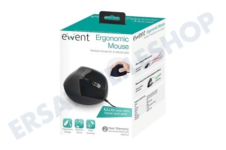 Ewent EW3157 Kabelgebundene ergonomische Maus
