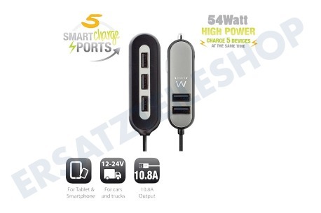 Ewent EW1355 5 Ports USB Autoladegerät 10,8A