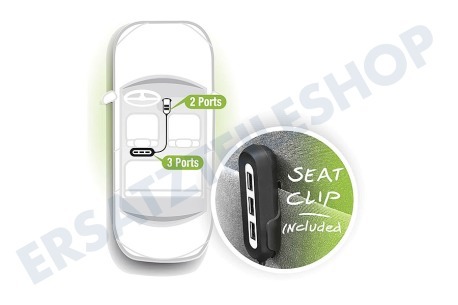 Ewent EW1355 5 Ports USB Autoladegerät 10,8A