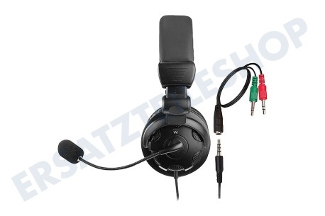 Ewent EW3564 Over-Ear-Headset mit Mikrofon und Lautstärkeregelung