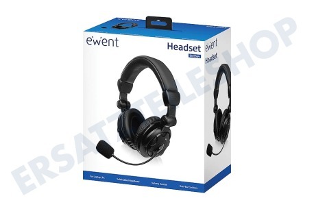 Ewent EW3564 Over-Ear-Headset mit Mikrofon und Lautstärkeregelung