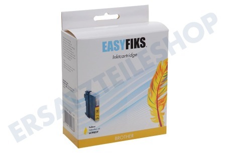 Easyfiks Brother-Drucker Druckerpatrone LC 985 Yellow/Gelb