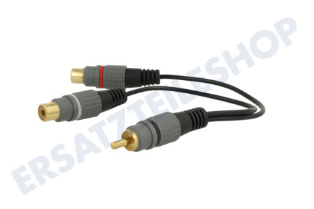 Easyfiks Cinch Splitter RCA Male - 2x Cinch Contra RCA Female 20cm