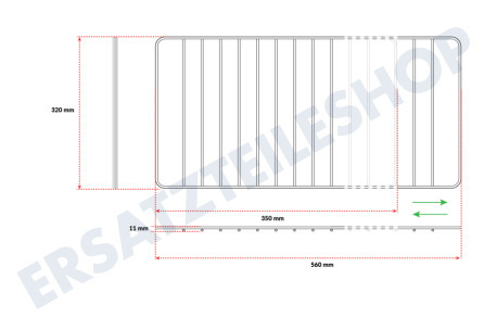 Philips/Whirlpool Ofen-Mikrowelle ACC011 Verstellbares Ofengitter in Edelstahl verchromt